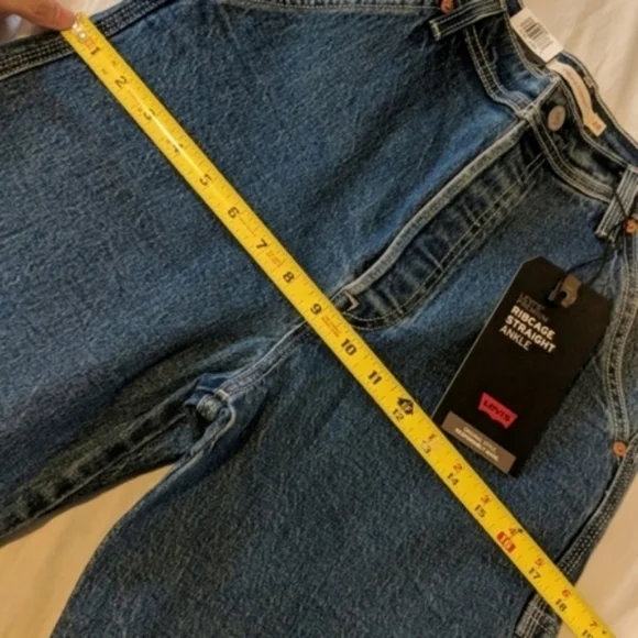 Levi's Ribcage Ankle Utility Straight Leg Jeans Nine to Five High Rise - Picture 4 of 16